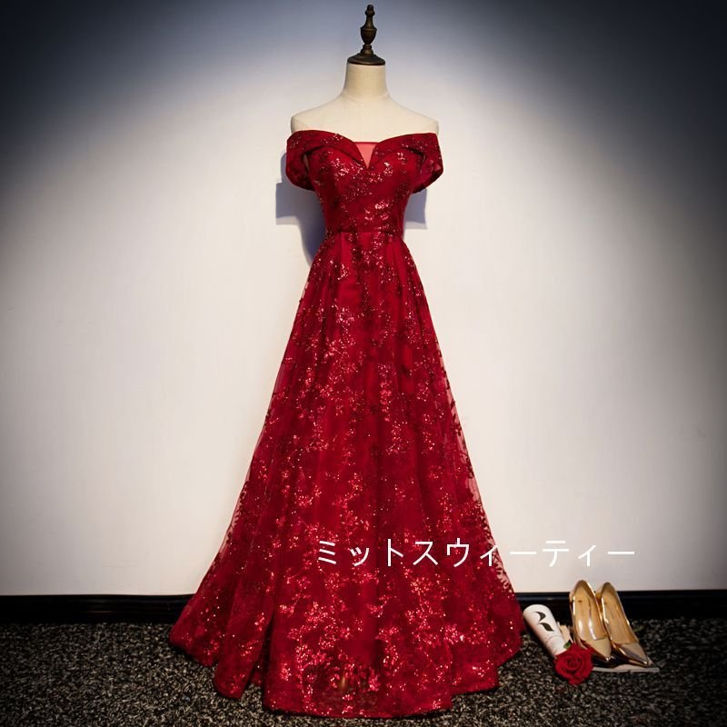 カラードレス イブニングドレス 二次会 aライン 演奏会 花嫁 前撮り フォーマルドレス 発表会 ロ