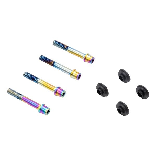 オフセットカラーマウントボルトセット 適合キャリパーB テーパーキャップ チタン色 CBY-04BTT