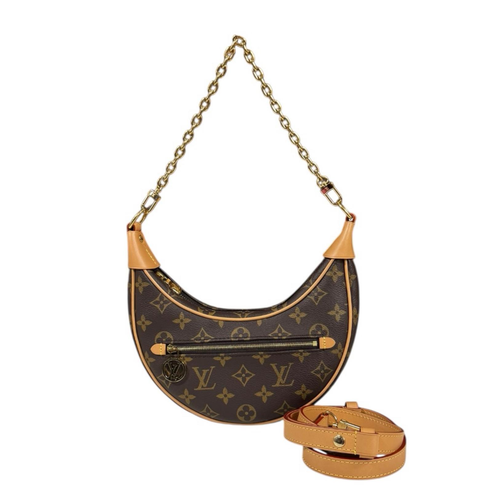 ルイヴィトン ループ モノグラム ショルダーバッグ モノグラムキャンバス M81098 ブラウン LOUIS VUITTON 中古 美品