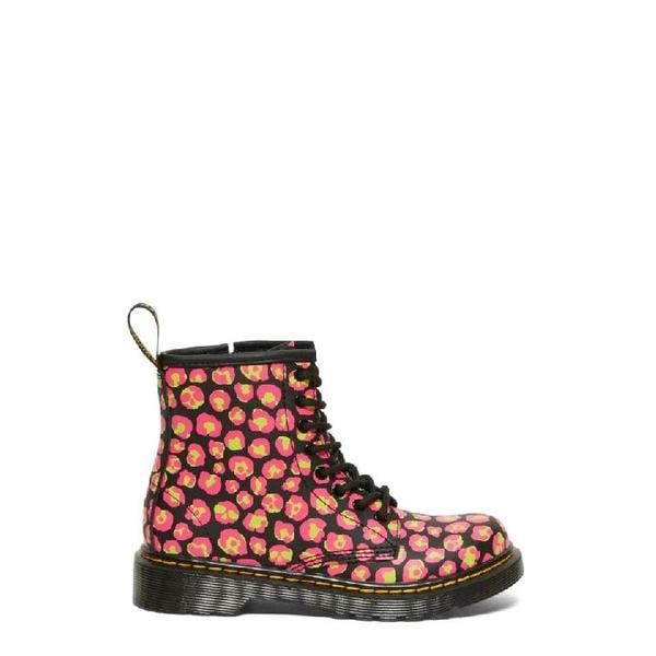 Dr MARTENS レオパードレザーブーツ 27758001K_BLACKPINK