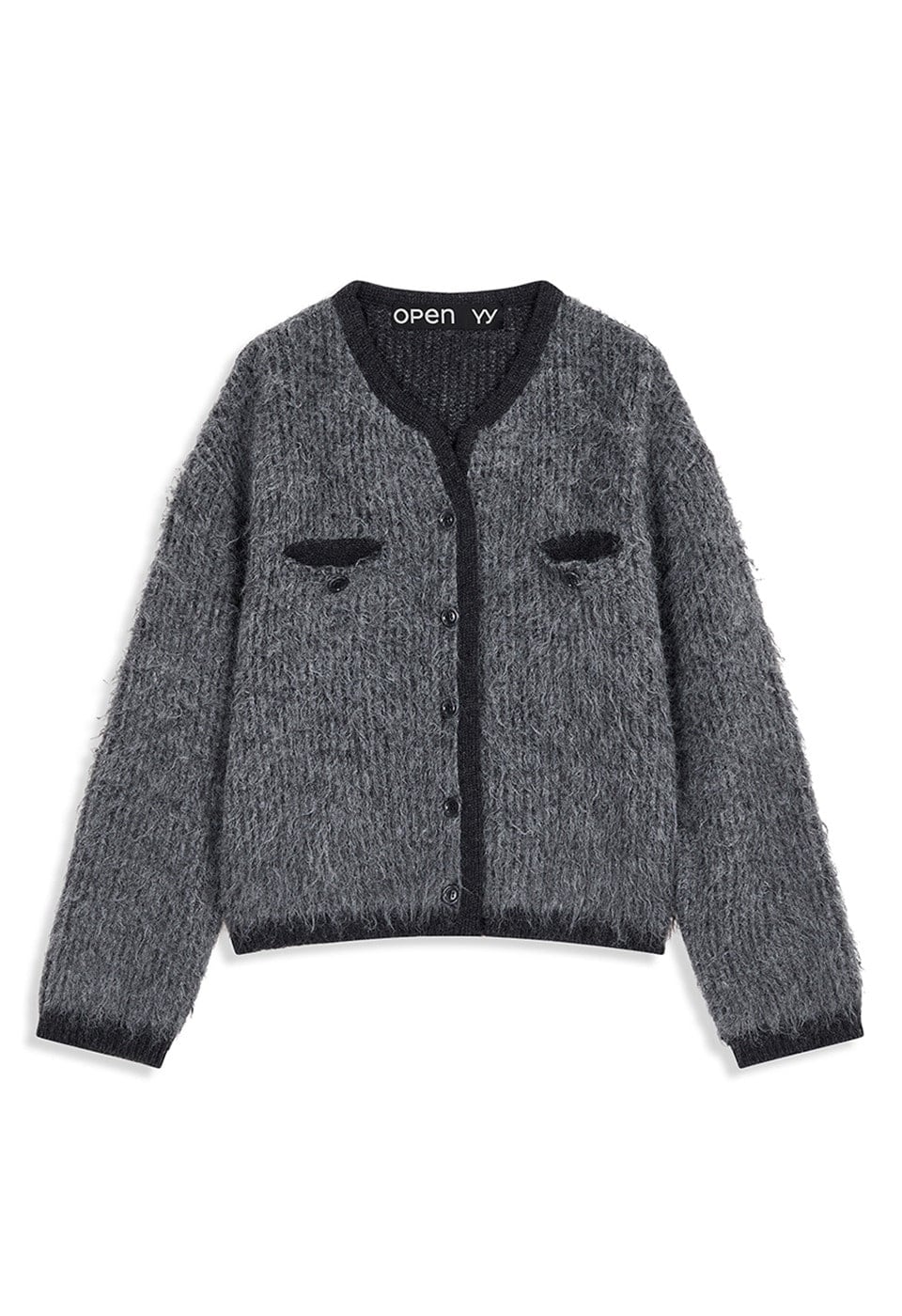 【OPEN Yy】25FW SHAGGY CARDIGAN JACKET : GRAY
