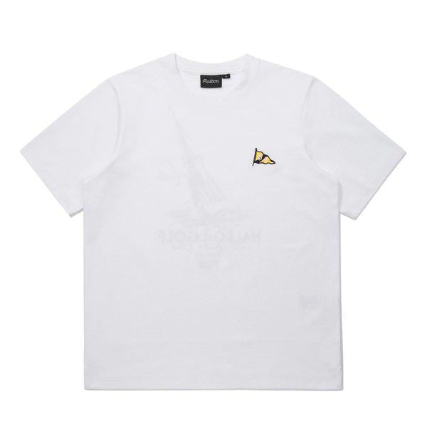 [マルボン公式] YACHT CLUB ユニ ラウンド Tシャツ WHITE
