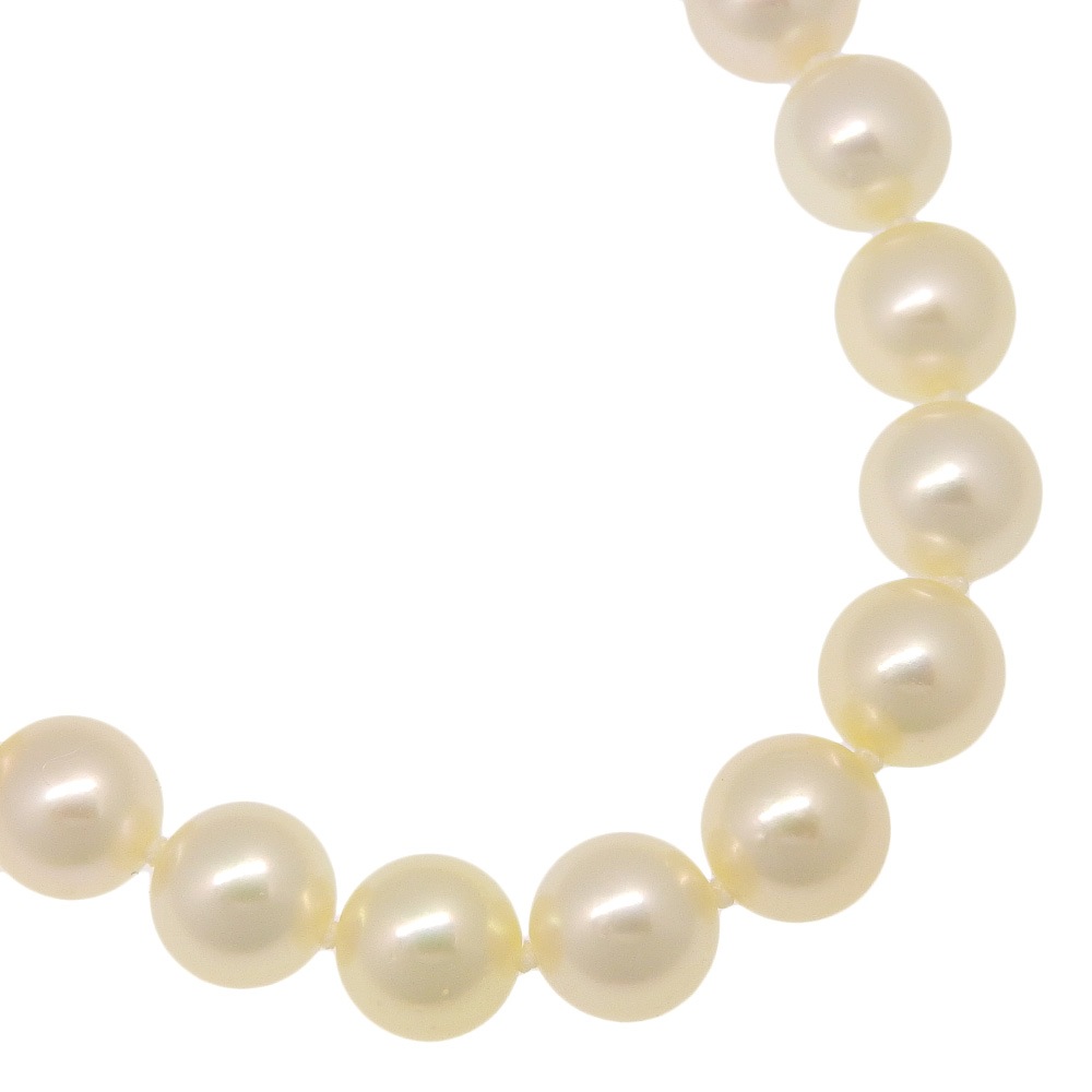 真珠 ネックレス 7.0～7.5ｍｍ パール シルバー 約33g レディース 中古品 Aランク