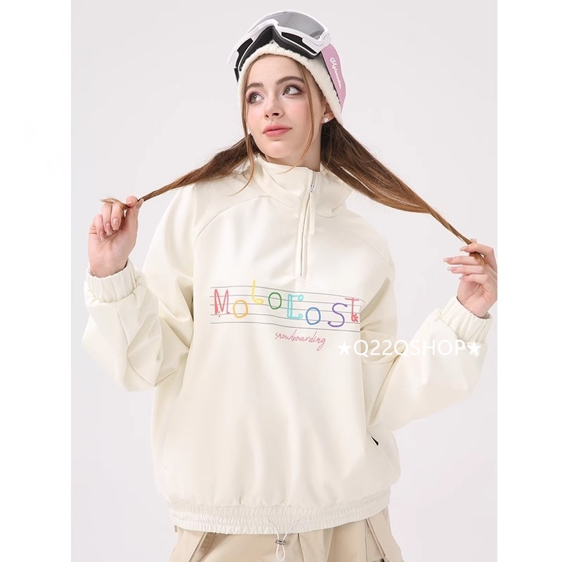 スノーボードウェア 2024 2025 単品 トップス メンズ レディース スウェット ゆったり ハイネック ウィンタースポーツ スキーウェア スノボウェア スノーウェア 防水防寒着 韓国風