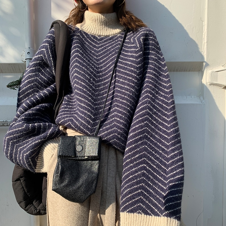 レディース トップス ニット セーター 長袖 ドロップショルダー 萌袖 タートルネック ストレート Iライン オーバーサイズ かわいい 大人可愛い きれいめ シンプル カジュアル おしゃれ かっこいい