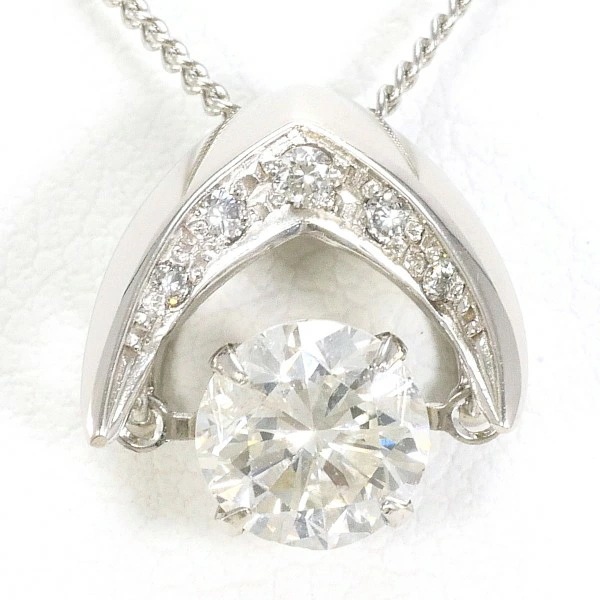 PT900 プラチナ PT850 ネックレス ダイヤ 0.854 0.05 鑑定書 中古