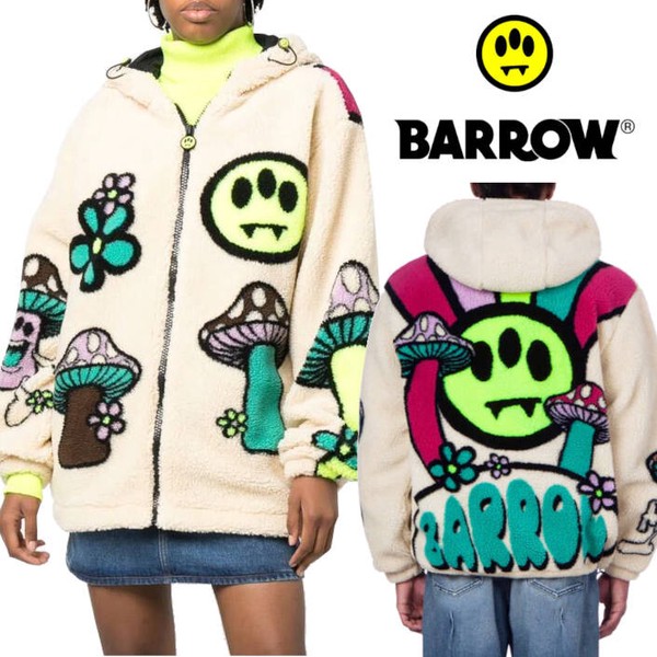 【BARROW】(バロー) ユニセックス ボア ジップアップ パーカー　#32492