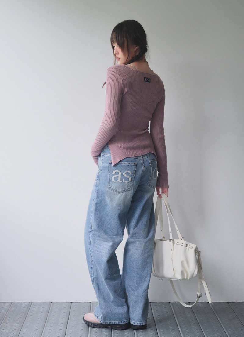 【AS"ON】 DUSK DENIM PANTS / LIGHT-BLUE 正規品