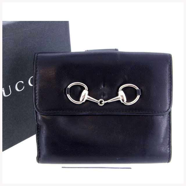 Wホック財布 ビット ブラック 中古