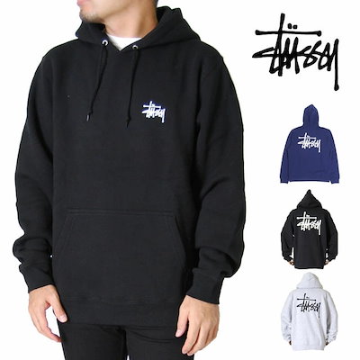 stussy パーカー zip付 サイズM グレー
