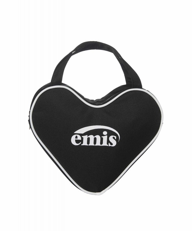 HEART TOTE BAG-BLACK