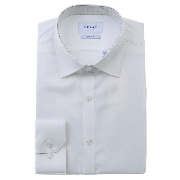 YJFSUS006_綿混紡120番手ソリッドスリム長袖