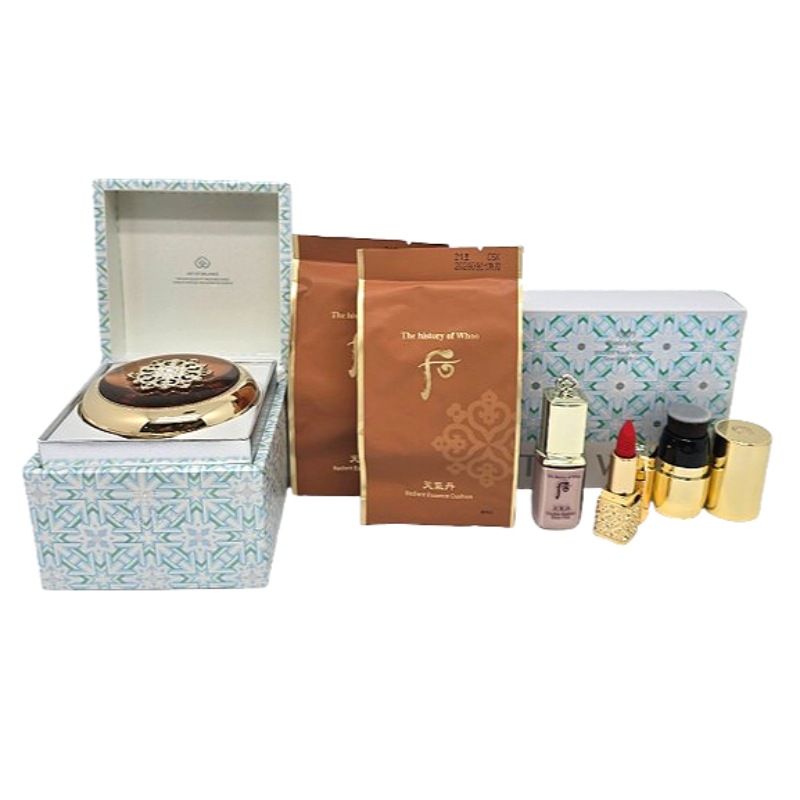 天氣丹 華炫 エッセンスクッション 21号 スペシャルセット 本品15g＋リフィル15g×2＋化粧下地8ml＋ミニリップ＋クッションブラシ 韓国コスメ