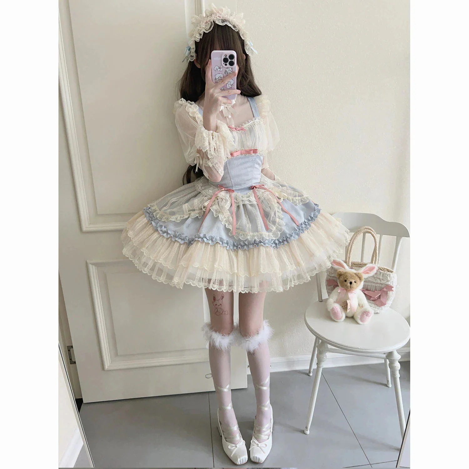 ロリータ コスプレ ロリータ ドレス バレエスタイル JSK サスペンダー ドレス