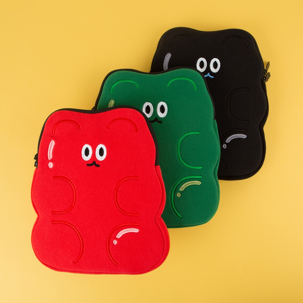 刺繍ゼリーベアiPadノートパソコンポーチ