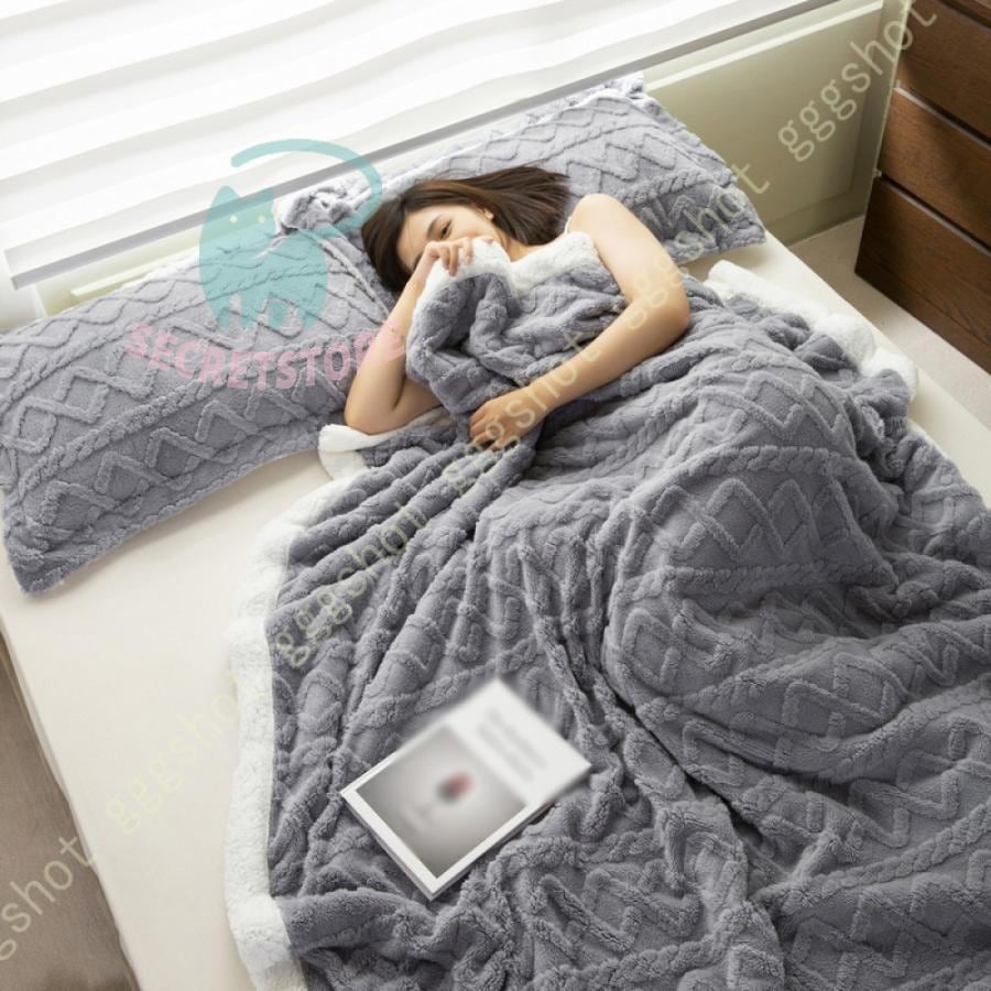 毛布 シープボア 毛布と掛け布団カバー両用タイプ 掛け布団カバー あったか マイクロファイバー フランネル 発熱 二枚合わせ 毛布ふとん 無地 ボア 毛布カバー