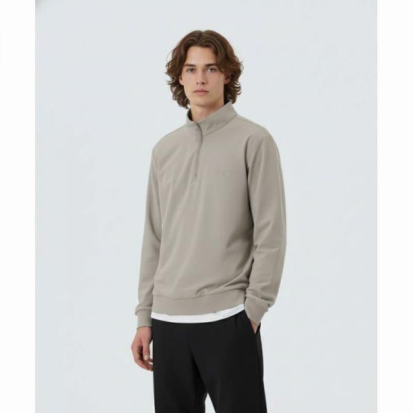 SNOWPEAK APPAREL 半分のジップスウェットシャツ S25FMTZT32 フォググレー