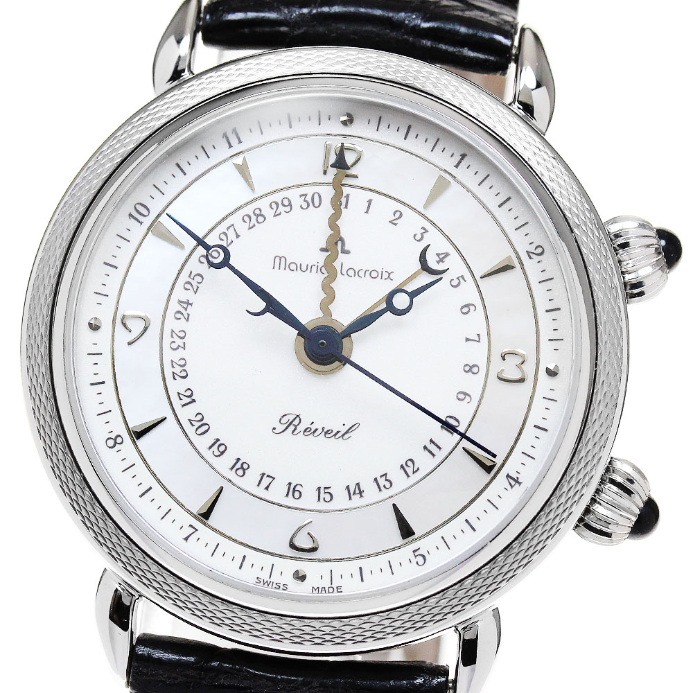 モーリスラクロア MAURICE LACROIX 63511 マスターピース レベイユ アラーム ポインターデイト 手巻き メンズ _829755【中古】