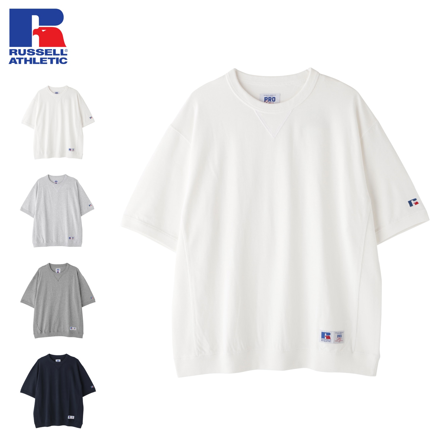 Tシャツ 半袖 プロ コットン メンズ レディース ブランド ゆったり ホワイト グレー ダーク グレー ネイビー 白 101262-015