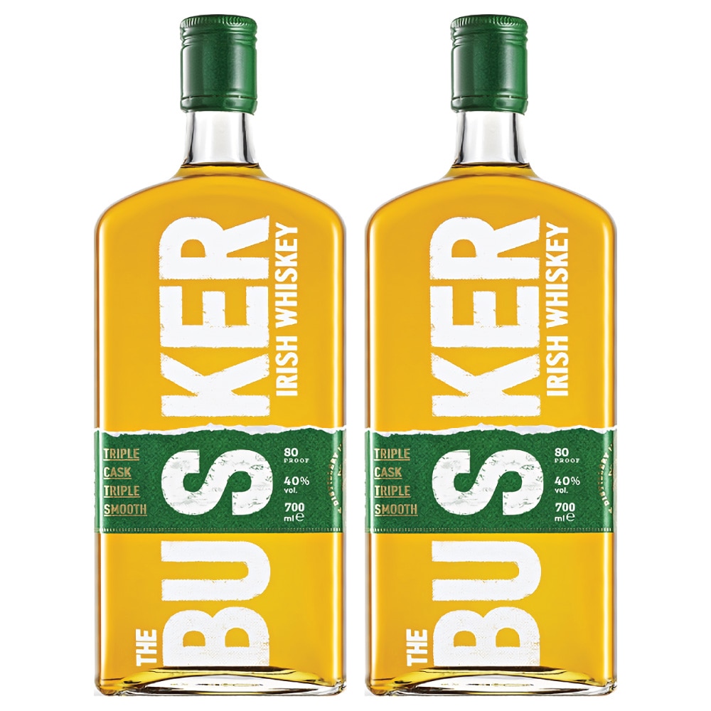 バスカー アイリッシュウイスキー 700ml 2本セット/ バスカーグリーン The Busker Irish Whiskey 40度 アイルランド 5,143円