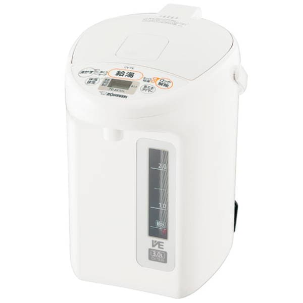 電気ポット 3L 象印 電気まほうびん 湯沸かし 保温 給湯ポット ホワイト