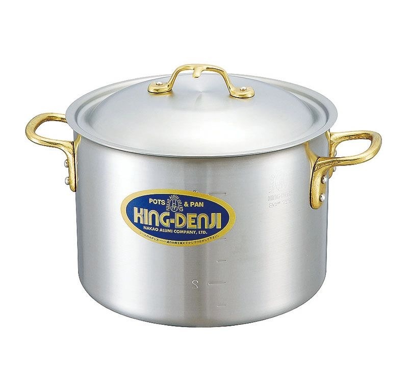 中尾アルミ製作所 キングデンジ 半寸胴鍋 45cm（45.5L）