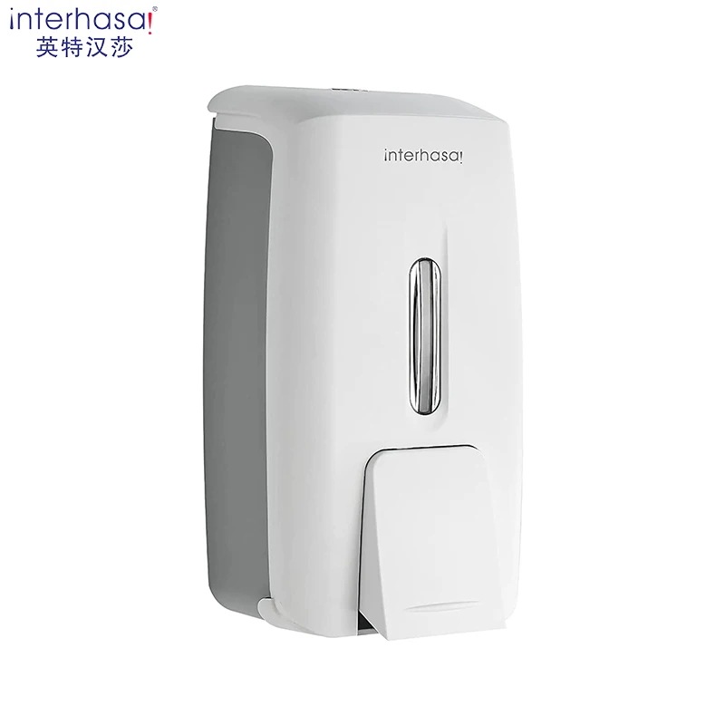 Interhasa 800ML 液体ソープディスペンサー 手動壁ソープディスペンサー ハンドサニタイザーディスペンサー 手動ポンプ ソープディスペンサー キッチン用
