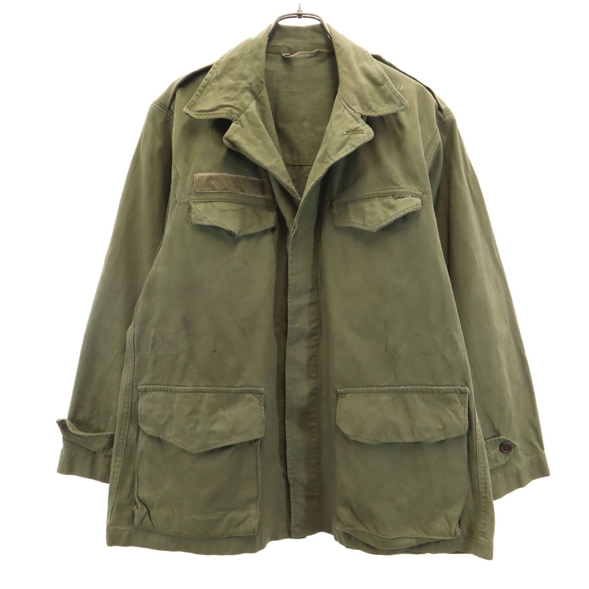 FRENCH ARMY フランス軍 60s 後期 コットンツイル ヴィンテージ M-47 フィールドジャケット 26 カーキ ミリタリー メンズ 古着