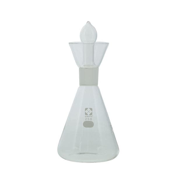 柴田科学よう素フラスコ 栓付 250mL 010640-250