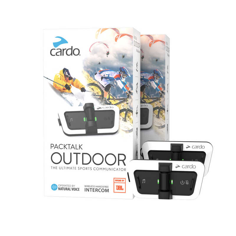 CARDO　PACKTALK OUTDOOR DUO - WHITE (2個セット) ホワイト　SP000110無線機・トランシーバー