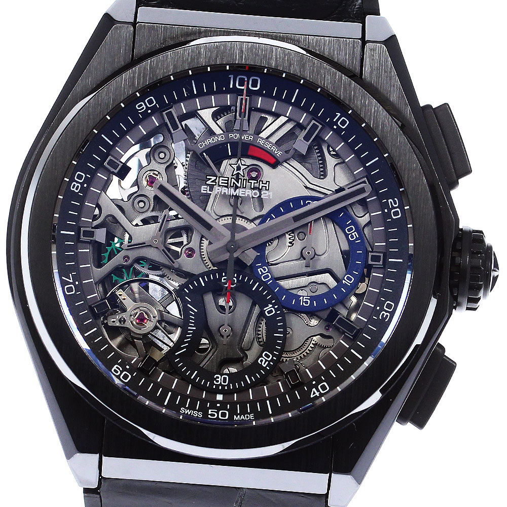 ゼニス ZENITH 49.9000.9004 デファイ エルプリメロ 21 クロノグラフ 自動巻き メンズ 美品 箱付き_782227【中古】