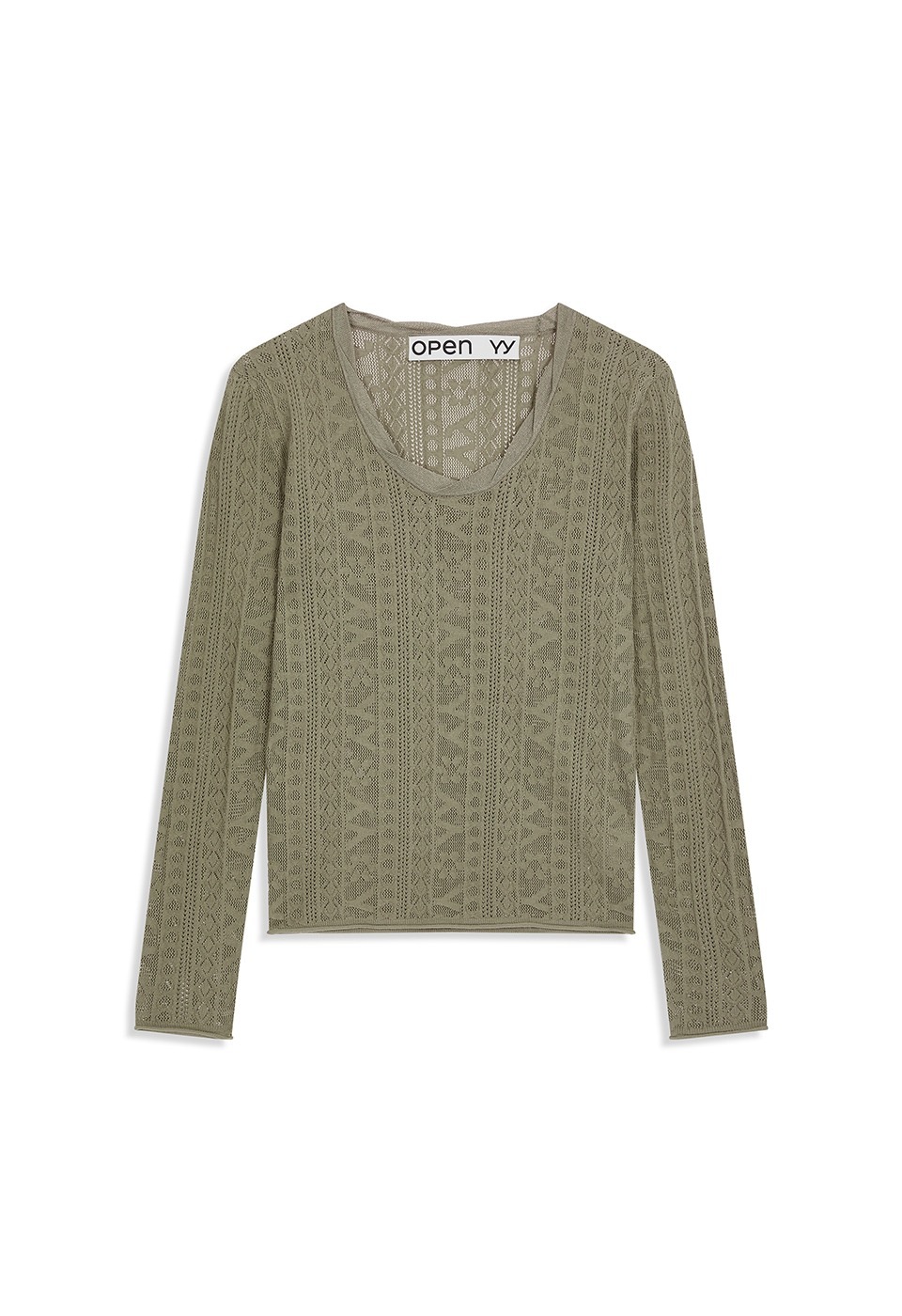 【OPEN Yy】 YY JACQUARD PULLOVER : KHAKI 17,020円