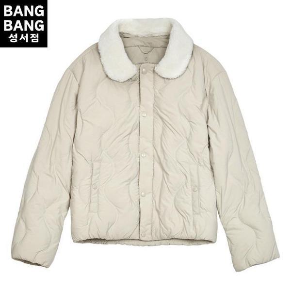 HC04 秋冬 女性 ファーカラー キルティングパディングジャンパー NUL805 (S42515861)