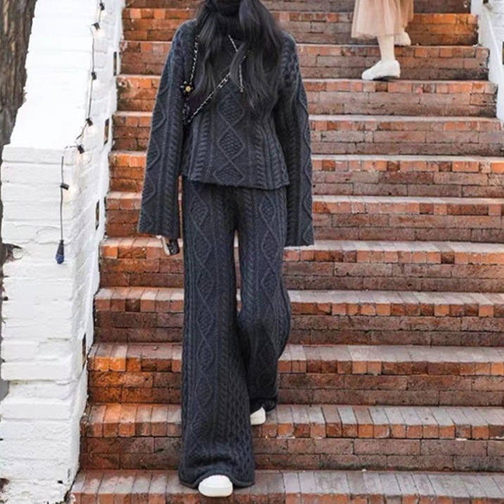 トップス ボトムス パンツ セットアップ ロング ロング丈 袖あり 長袖 2点セット 上下セット 大人可愛い きれいめ シンプル カジュアル 大人 上品 おしゃれ お洒落 大人女子 秋 冬 2023