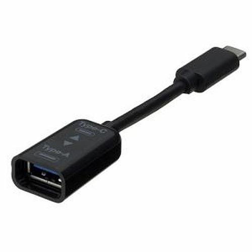 （まとめ買い）USB3.1Gen1 A-C変換ケーブル 10cmブラック ZUH-CAR301BK [x3]