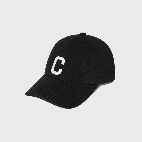 帽子 JQS CO2507CA05-BK ウォッシング Cロゴ B.Bキャップ Black