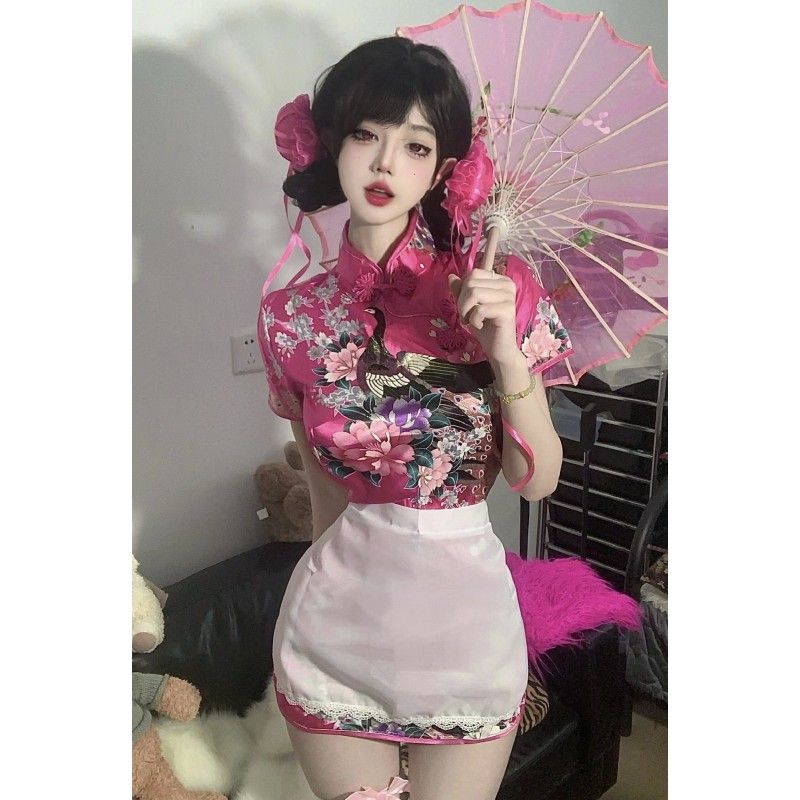 ロリータドレス チャイナドレス ワンピース 中国風 新作 cos 二点セット