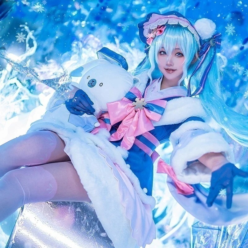 コスプレ衣子大人初音ミク雪ミクコスプレ服衣