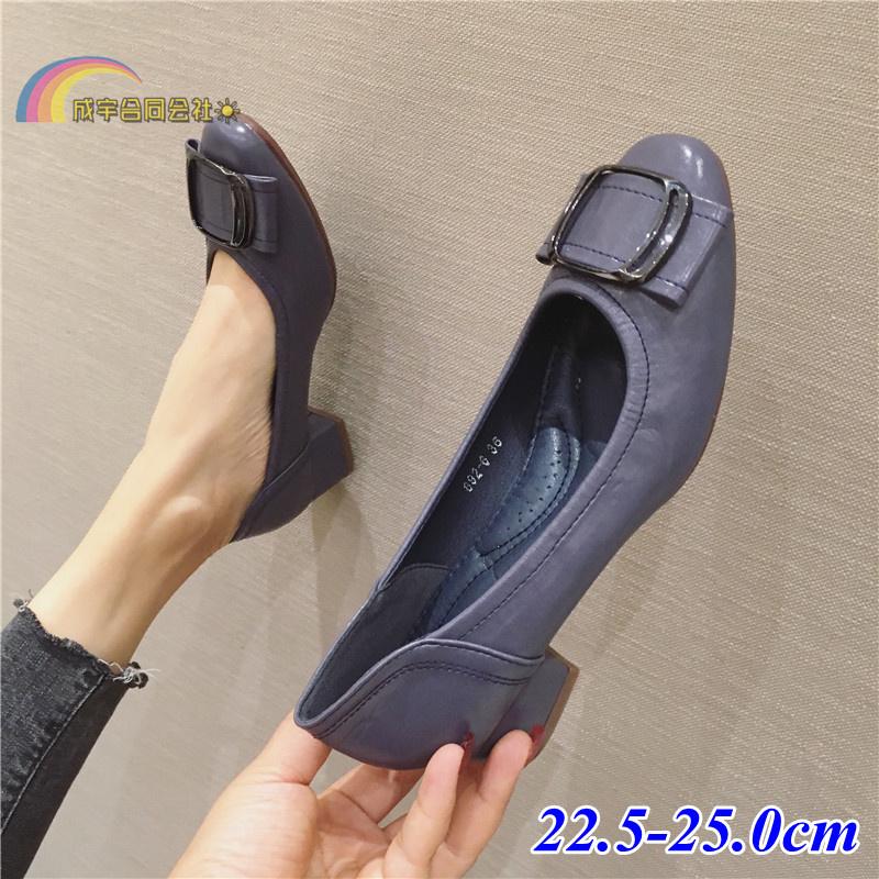 新しい秋のスタイル ラウンドトゥ パンプス オフィス ピンヒール 痛くない レディース レザーシューズ ぺったんこ靴 ローファー オックスフォードシューズ 太めヒール 歩きやすい【3点で2００円OFF