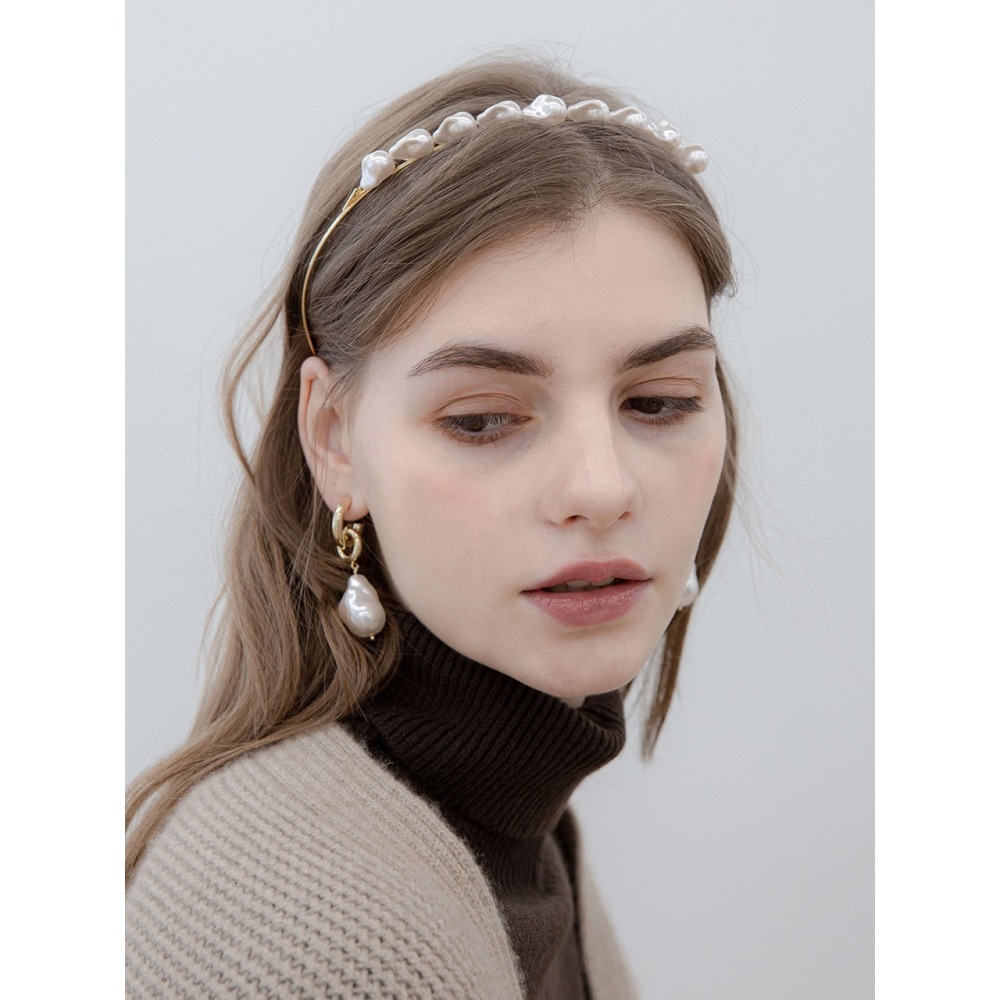 Jean Paul ClarisseミドルバロックパールヘアバンドJP 21 027HB