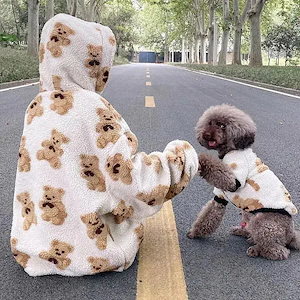 犬の服 ペットとお揃いパーカー ペット親子お揃い ペア犬用長袖服犬服親子 ドッグウェ224
