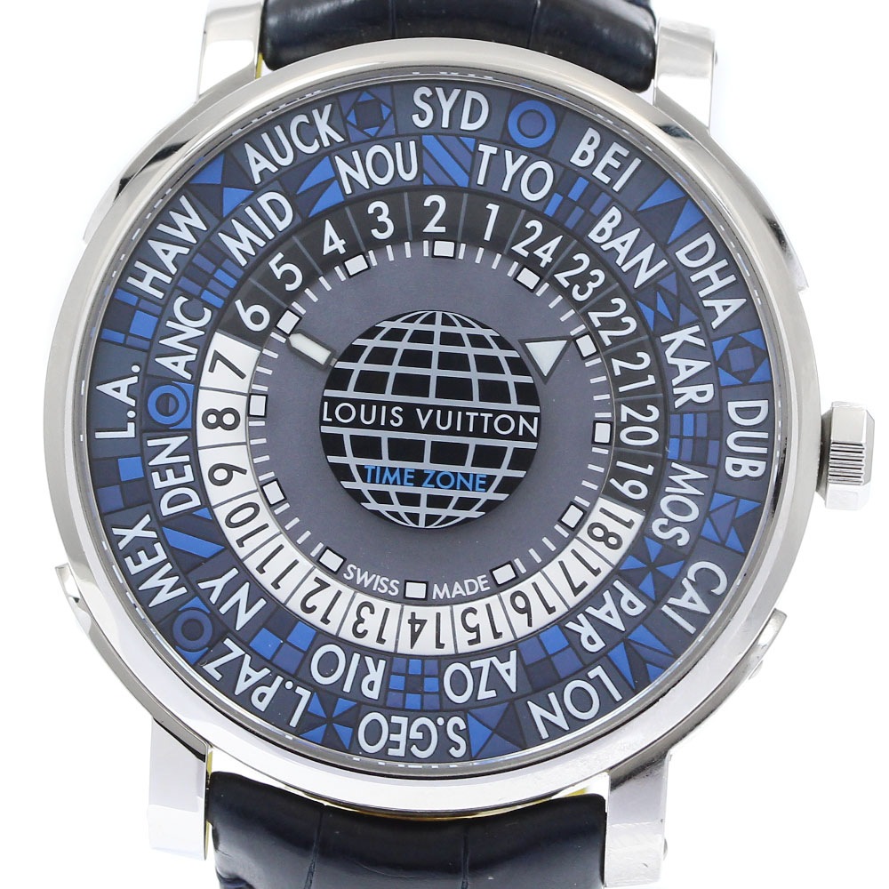 ルイ・ヴィトン LOUIS VUITTON Q5D22 エスカル タイムゾーン ワールドタイム 自動巻き メンズ _912202【中古】