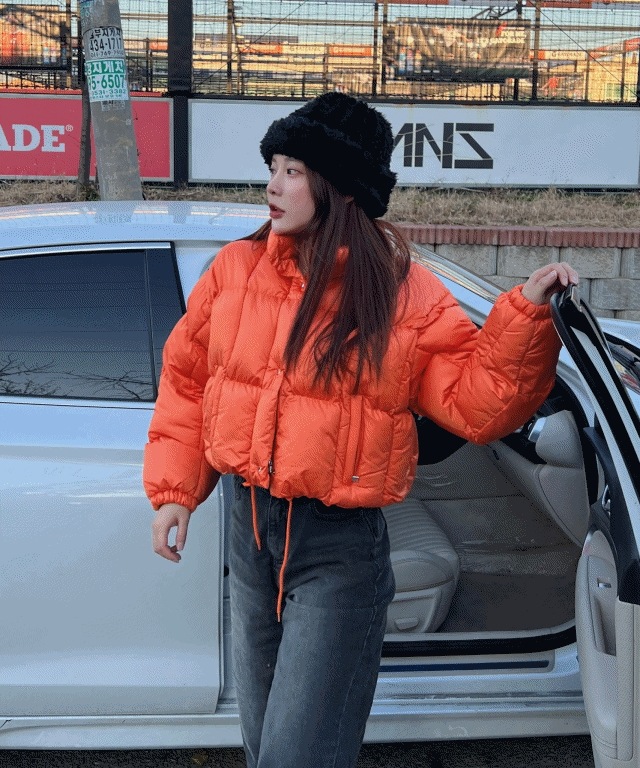 クロップ ツヤあり ユニーク ウェロン ショートダウン 5colors 8,250円