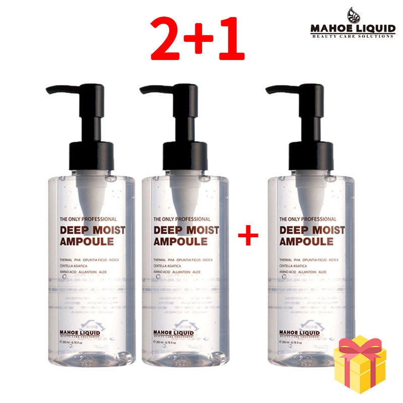 【高保湿/鎮静】[2+1]ディープモイストアンプル200ml インナードライ改善/肌バリア強化/オールシーズン用/サロン専売プロ仕様/大容量/敏感肌用/低刺激/韓国正規品(+サンプル追加贈呈)