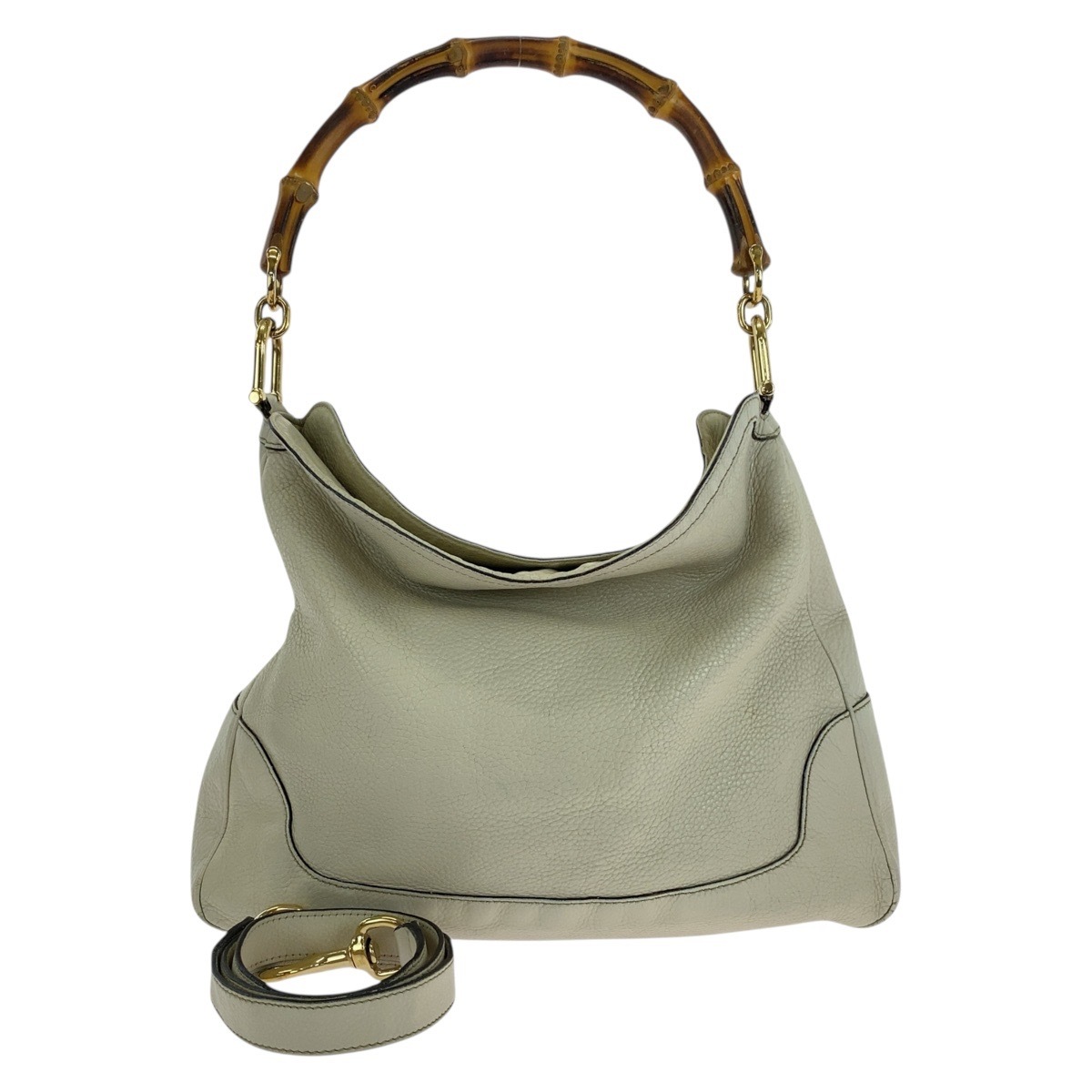 バンブー アイボリー ゴールド金具 レザー 282315 ショルダーバッグ ハンドバッグ 2WAY レディース 503347