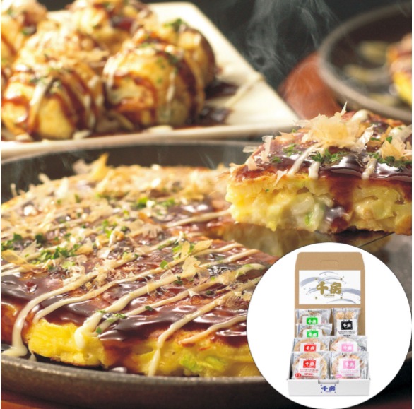 大阪 千房 お好み焼 たこ焼セット / 送料無料 お好み焼 冷凍 贈物 自分用 産地直送