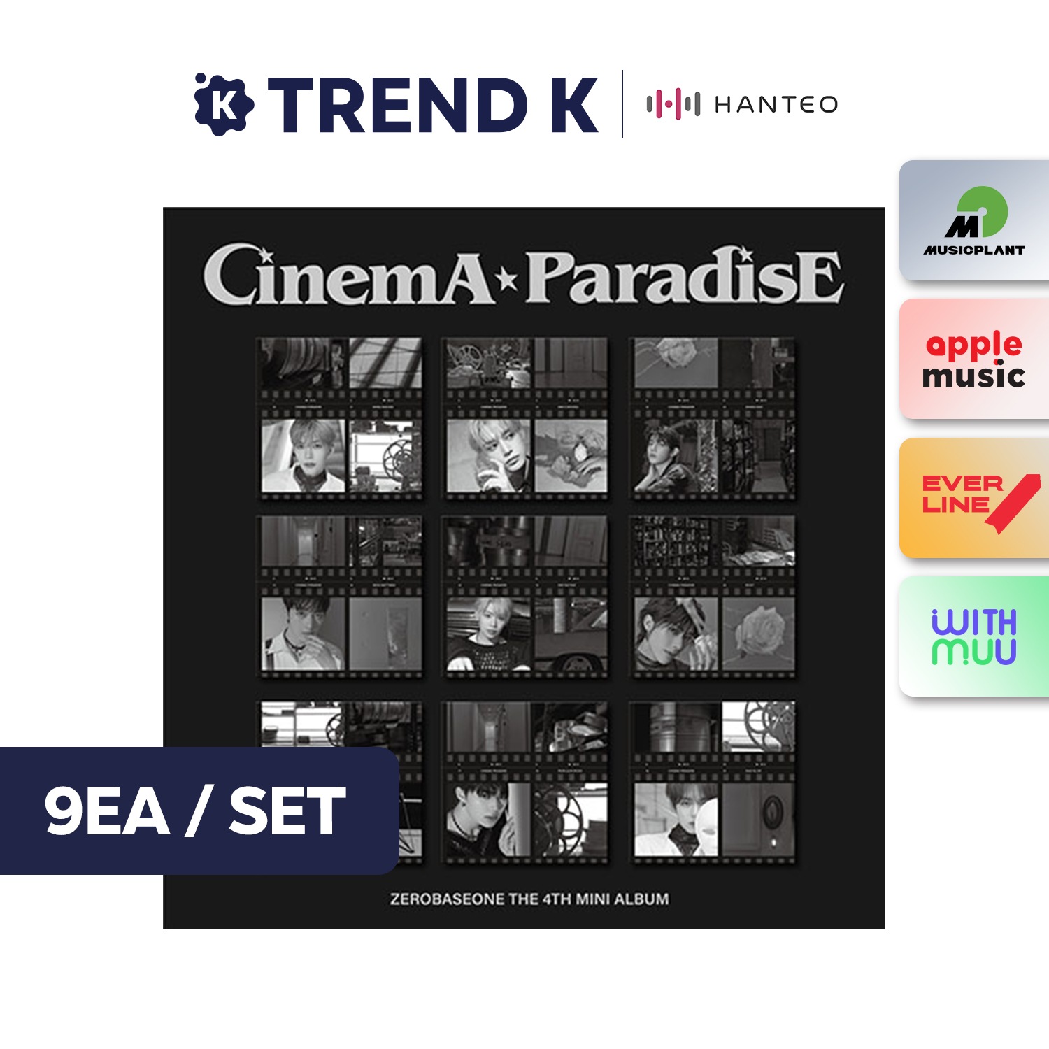[ONLINE特典/当店特典] ZEROBASEONE - 4th ミニアルバム [CINEMA PARADISE] (DIGIPACK ver.) 9種セット 韓国盤