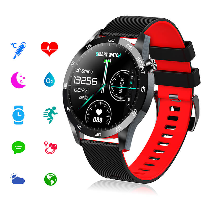 温度測定スマートウォッチ 日本語対応 最新モデ 多機能 呼吸率訓練 睡眠計測 温度計 時計 腕 血圧