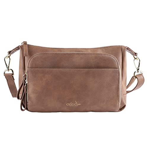 [リズデイズ] お財布ショルダーバッグ お財布バッグ ポシェット 斜めがけ レディース 多収納 (キャメル)