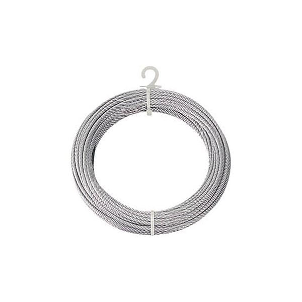 (まとめ) TRUSCO メッキ付ワイヤロープ Φ4mm×10m CWM-4S10 1本 (×3セット)